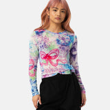 Tee-shirt manches longues femme Santa Cruz Strip Digi Mesh Critter