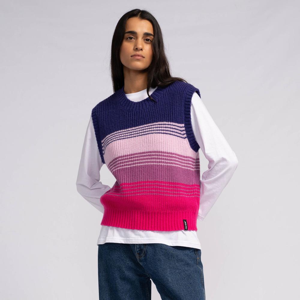 Gilet femme Santa Cruz Afterglow Knit Purple / Pink Fade