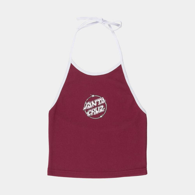 Gilet femme Santa Cruz Glint Front Halter Top Sangria / White