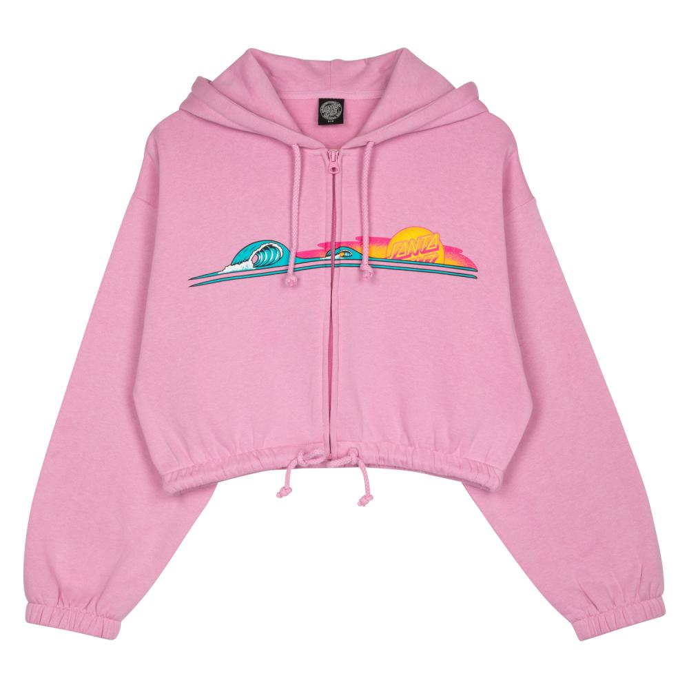 Sweat zippé à capuche femme Santa Cruz Sunrise Dot Fondant Pink
