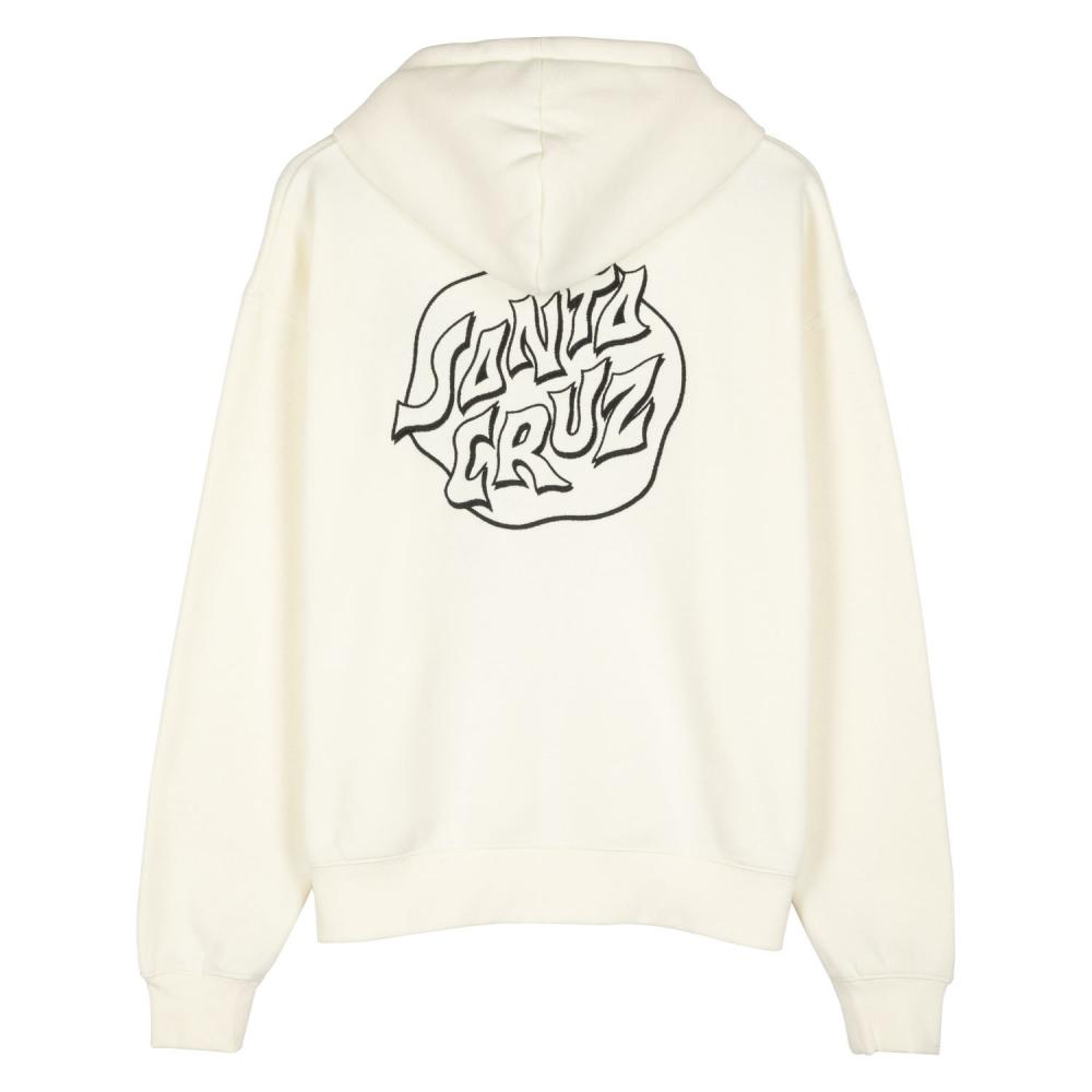 Sweat zippé à capuche femme Santa Cruz Fever Dream Mono Dot Off White