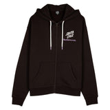 Sweat zippé à capuche femme Santa Cruz Singular Script Front Ground Coffee