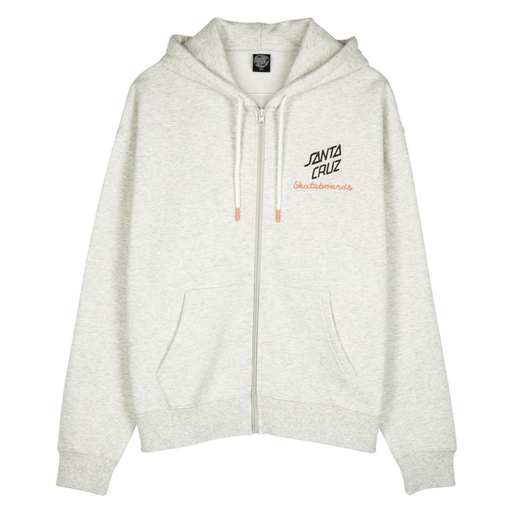 Sweat zippé à capuche femme Santa Cruz Singular Script Front Athletic Heather