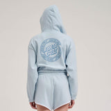 Sweat zippé à capuche femme Santa Cruz Check Outline Ringed Dot Fresh Blue