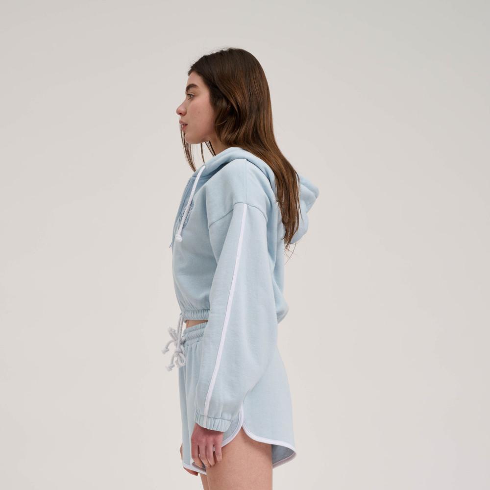 Sweat zippé à capuche femme Santa Cruz Check Outline Ringed Dot Fresh Blue