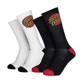 Chaussettes enfant Santa Cruz Classic Dot (lot de 2) White & Black