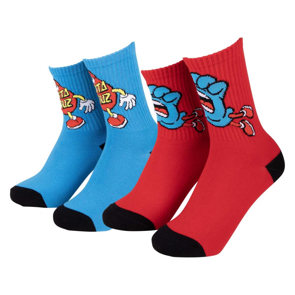 Chaussettes enfant Santa Cruz Dude (lot de 2) Dude Blue & Dude Red