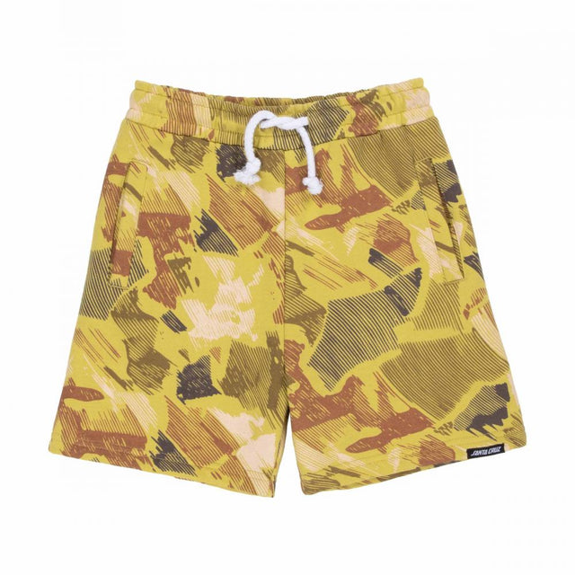Short de bain enfant Santa Cruz Strip Oval Faded Khaki Camo