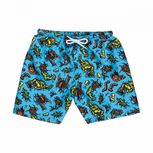 Short de bain enfant Santa Cruz Roskopp Monster Blue