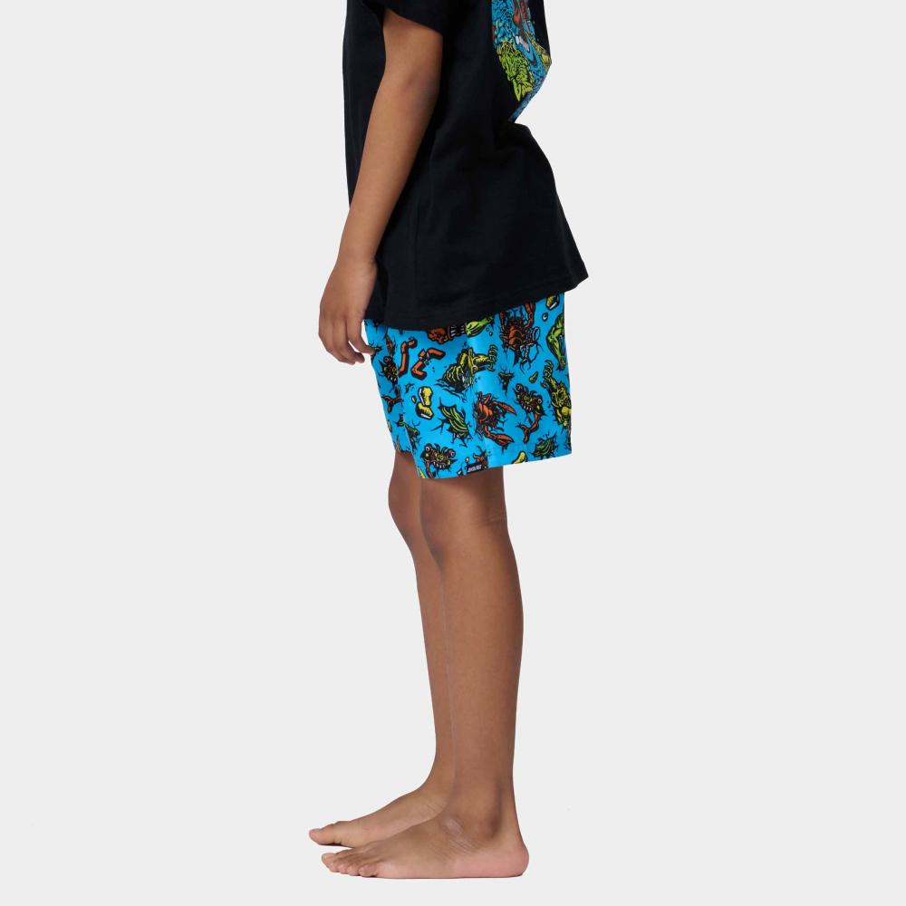 Short de bain enfant Santa Cruz Roskopp Monster Blue