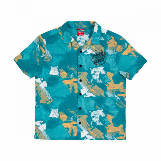Tee-shirt enfant Santa Cruz Stamped Opus SS Shirt Teal Woodcut Camo