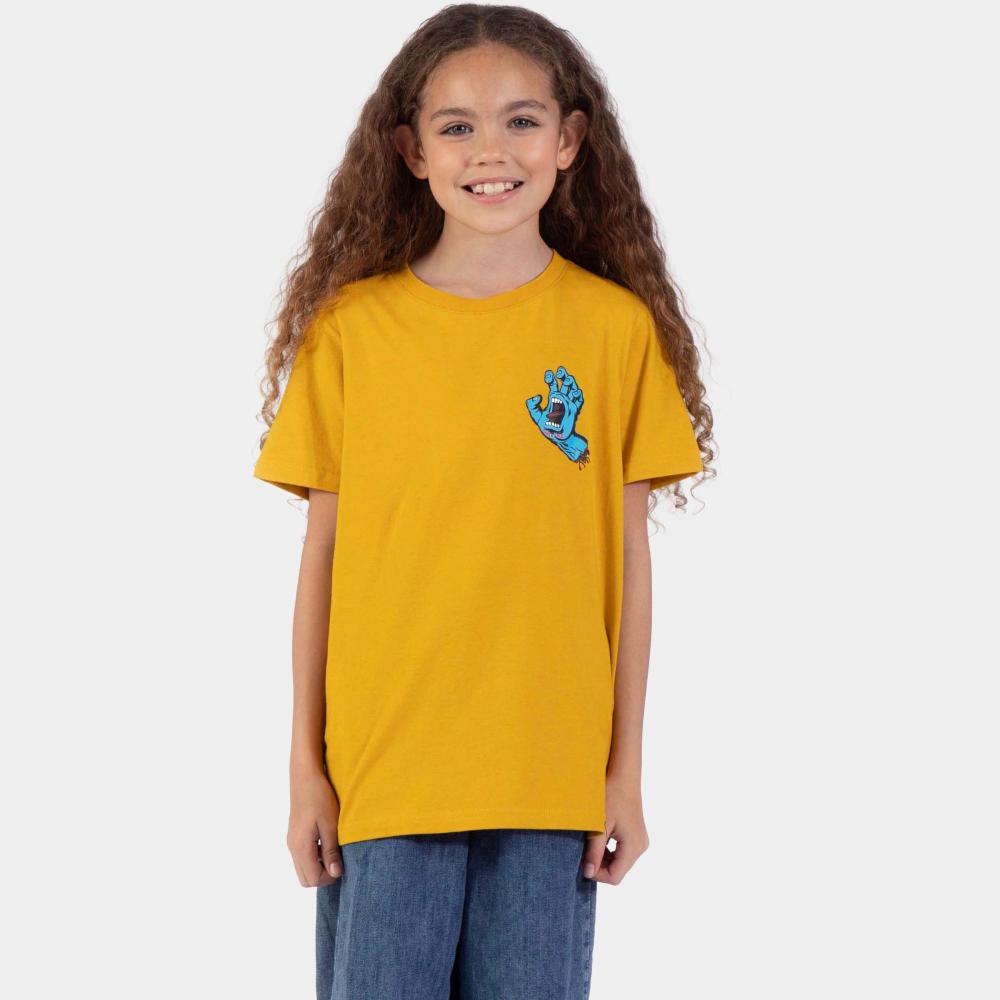 Tee-shirt enfant Santa Cruz Screaming Hand Chest Mustard
