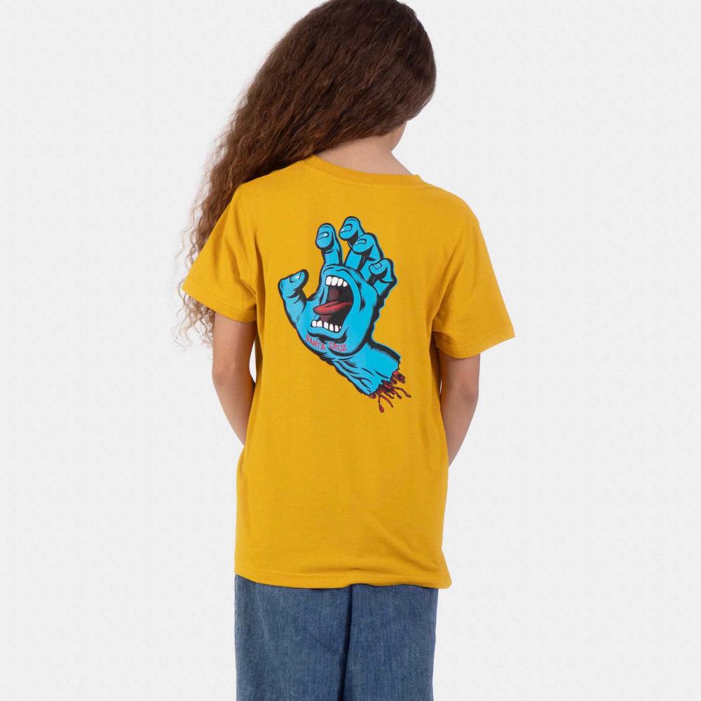 Tee-shirt enfant Santa Cruz Screaming Hand Chest Mustard