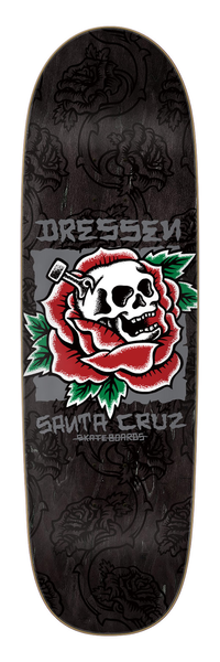 Santa Cruz Deck Dressen Skull Rose Pro Shaped
