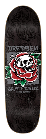 Santa Cruz Deck Dressen Skull Rose Pro Shaped