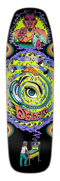 Planche de skateboard Santa Cruz Delfino Pinball Vision Shaped 9,14"