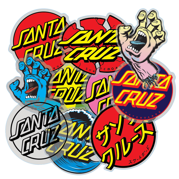 Santa Cruz Stickers Assorted (Pack De 10)