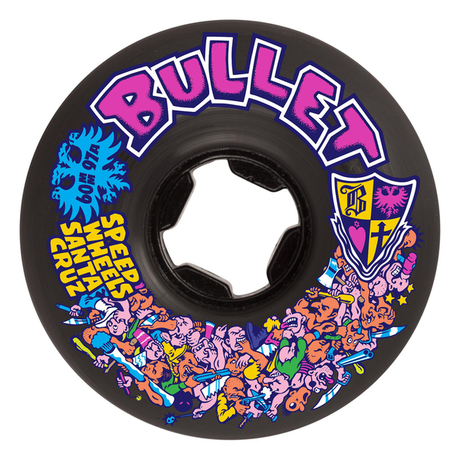 Slime Balls Wheels (Jeu De 4) 60Mm Bullet Riot Blk 97A