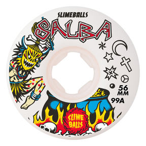 Slime Balls Wheels (Jeu De 4) 56Mm Salba Witchdoctor Wht 99A