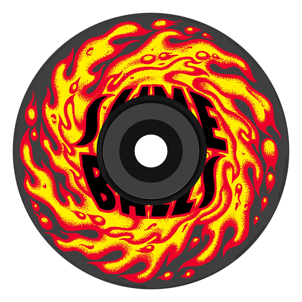 Slime Balls Wheels (Jeu De 4) 66Mm Sb Flame Light Blk 78A
