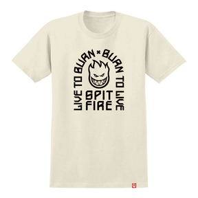 Tee-shirt Spitfire Ltb Arch SS Natural Black
