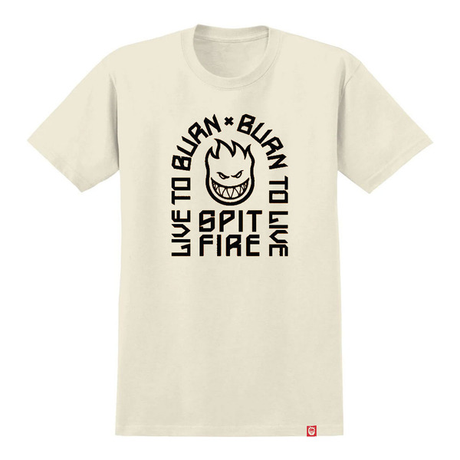 Tee-shirt Spitfire Ltb Arch SS Natural Black