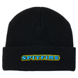 Spitfire Beanie Bighead Mushroom Script Black Blue Yellow
