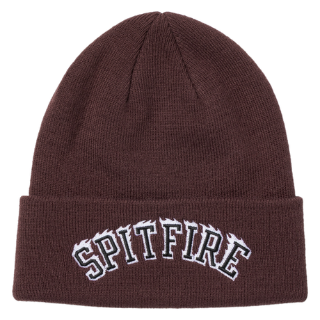 Spitfire Beanie Team Bighead Flame Script Dark Red Blk Wht