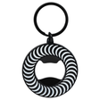 Spitfire Keychain Classic Swirl Bottle Opener Black White