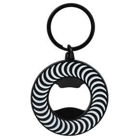 Spitfire Keychain Classic Swirl Bottle Opener Black White