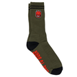 Spitfire Socks Bighead Fill Emb Olive Black Red