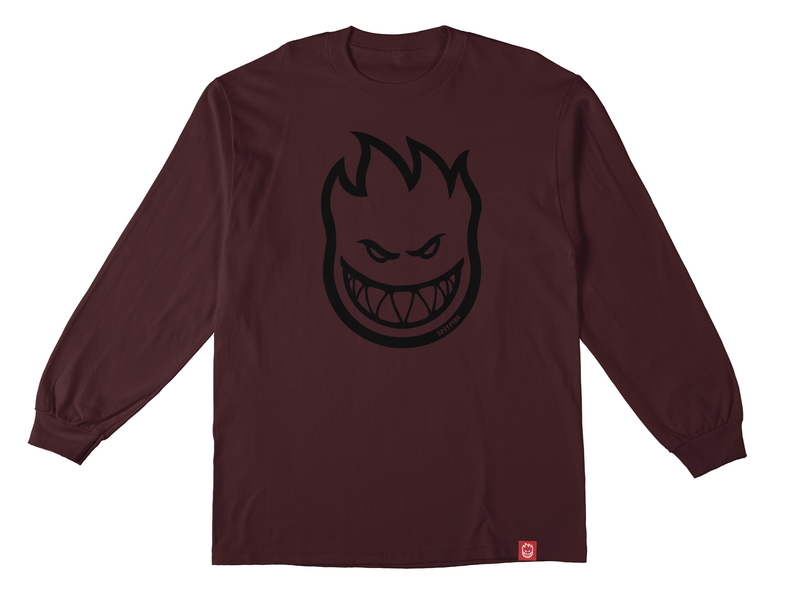Spitfire T-Shirt Bighead Ls Maroon
