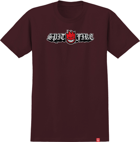 Tee-shirt Spitfire Old E Drop Bighead SS Burgundy