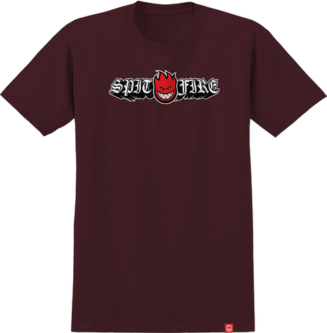 Tee-shirt Spitfire Old E Drop Bighead SS Burgundy
