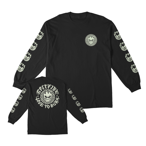 Tee-shirt manches longues Spitfire Deathmask Classic Glow Black