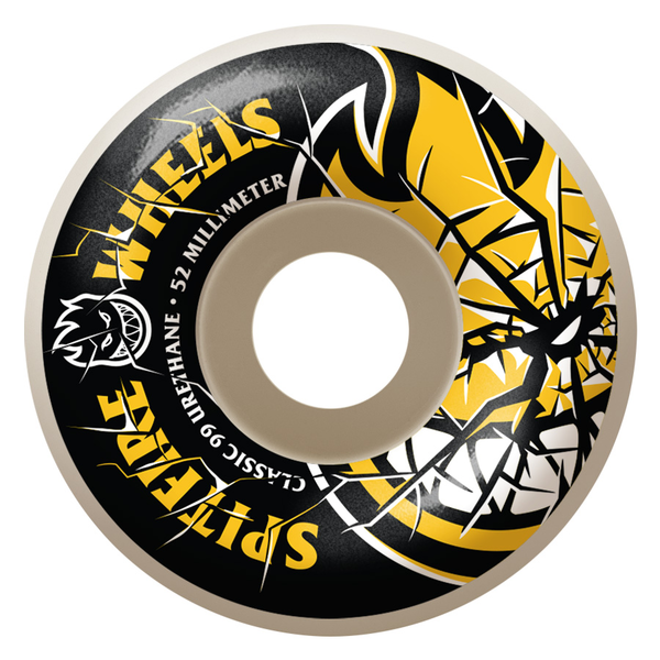 Spitfire Wheels (Jeu De 4) 52Mm 99D Shattered Big Head White