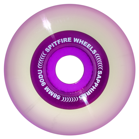 Spitfire Wheels (Jeu De 4) 58Mm 90D Sapphire Clr Purple