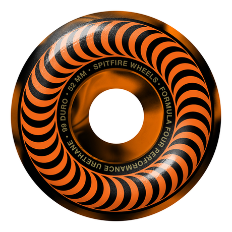 Spitfire Wheels (Jeu De 4) 52Mm F4 99D Blk Orange Swirl Clsc