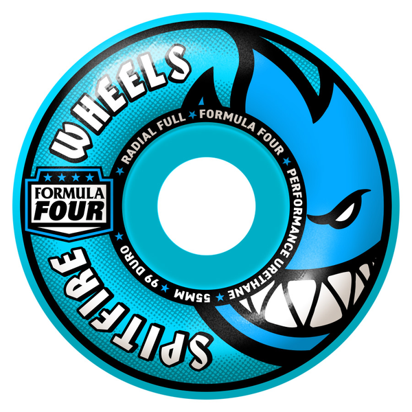 Spitfire Wheels (Jeu De 4) 55Mm F4 99D Colors Rad Full Blue