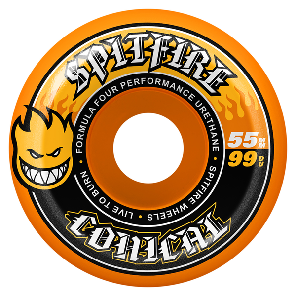 Roues de skate Spitfire 55 mm F4 99D Team Conical Orange