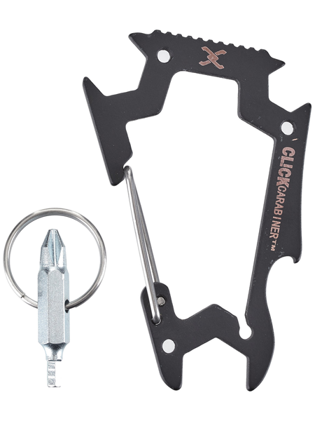 Click Carabiner Tool Keychain Black (Clef De Montage)