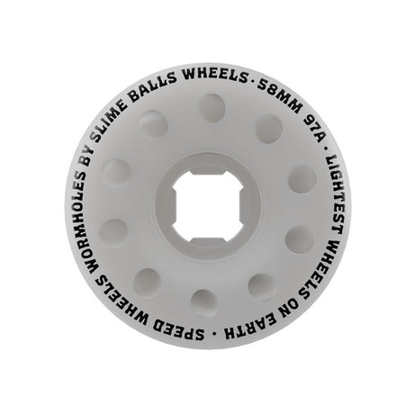 Roues de skate Slime Balls 58 mm Balls Worm Holes White 97A