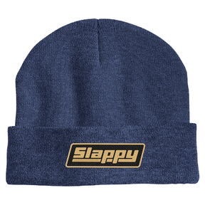 Slappy Beanie Og Logo Roll Up Navy