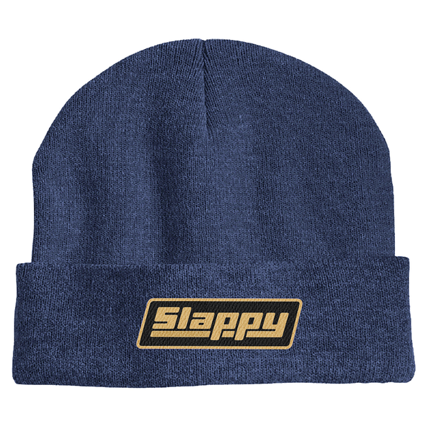 Slappy Beanie Og Logo Roll Up Navy