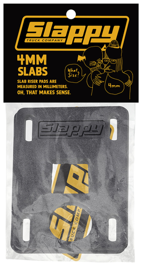 Slappy Pads (Jeu De 2) Slabs 4Mm Low Risers Black