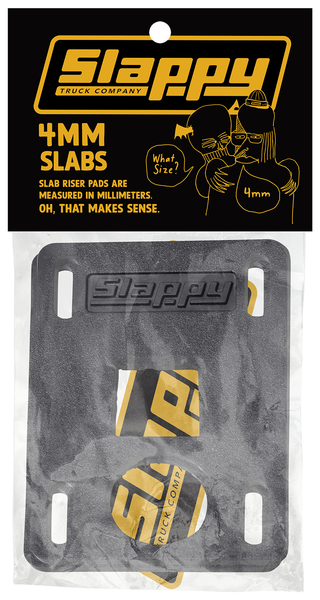 Slappy Pads (Jeu De 2) Slabs 4Mm Low Risers Black