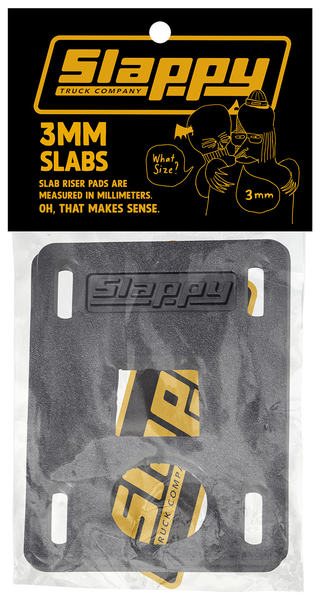 Slappy Pads (Jeu De 2) Slabs 3Mm Low Risers Black