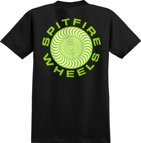 Spitfire T-Shirt Classic 87 Swirl Fill Ss Black