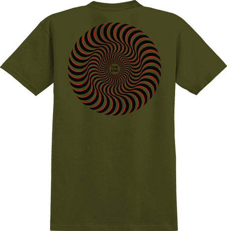 Spitfire T-Shirt Classic Swirl Overlay Ss Military Green