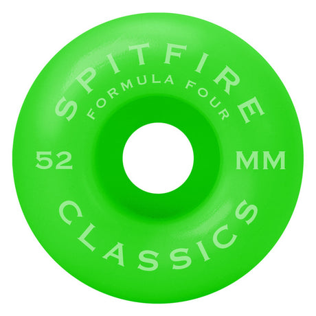 Spitfire Wheels (Jeu De 4) 52Mm F4 99D Classics Neon Green